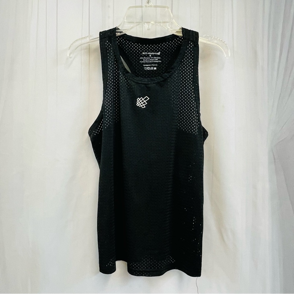 Jed North Black Athletic Mesh Tank Racerback Top Workout Running